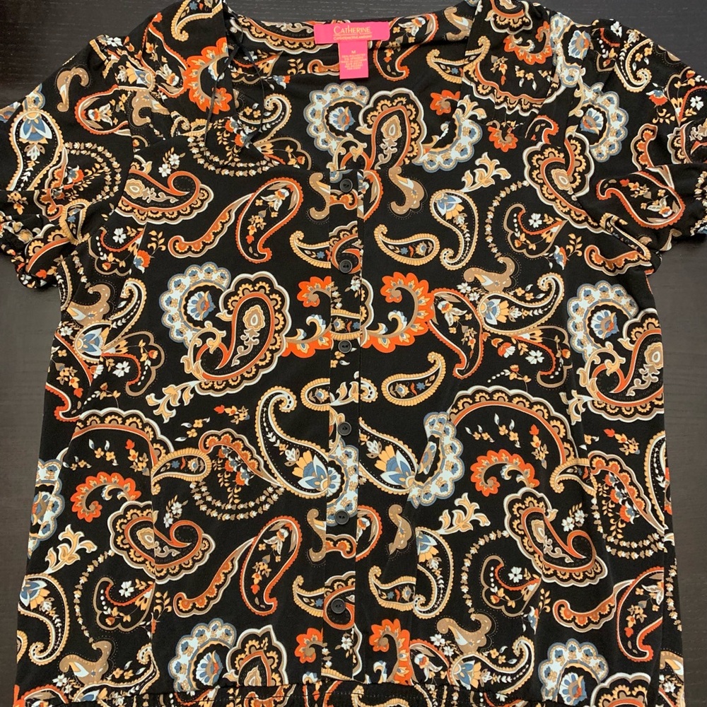 Beautiful Black Paisley Top